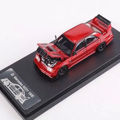 RM 1/64 Scale Mercedes-Benz 190E EVO W201 Red Diecast Car Model Toy