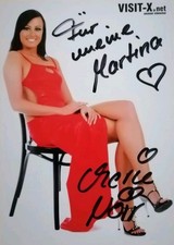 Oryginalna karta z autografem gwiazdy erotycznej CHERIE NOIR' VENUS MESSE BERLIN 💎
