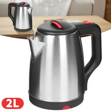 Cordless Electric Kettle 2L 1500W Stainless Steel Jug Overheat Protection 360°