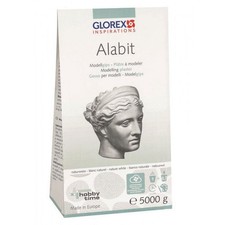 (2,99€/kg) Alabit Modellgips 5kg weiß Glorex 6.2608.430, 5kg Beutel