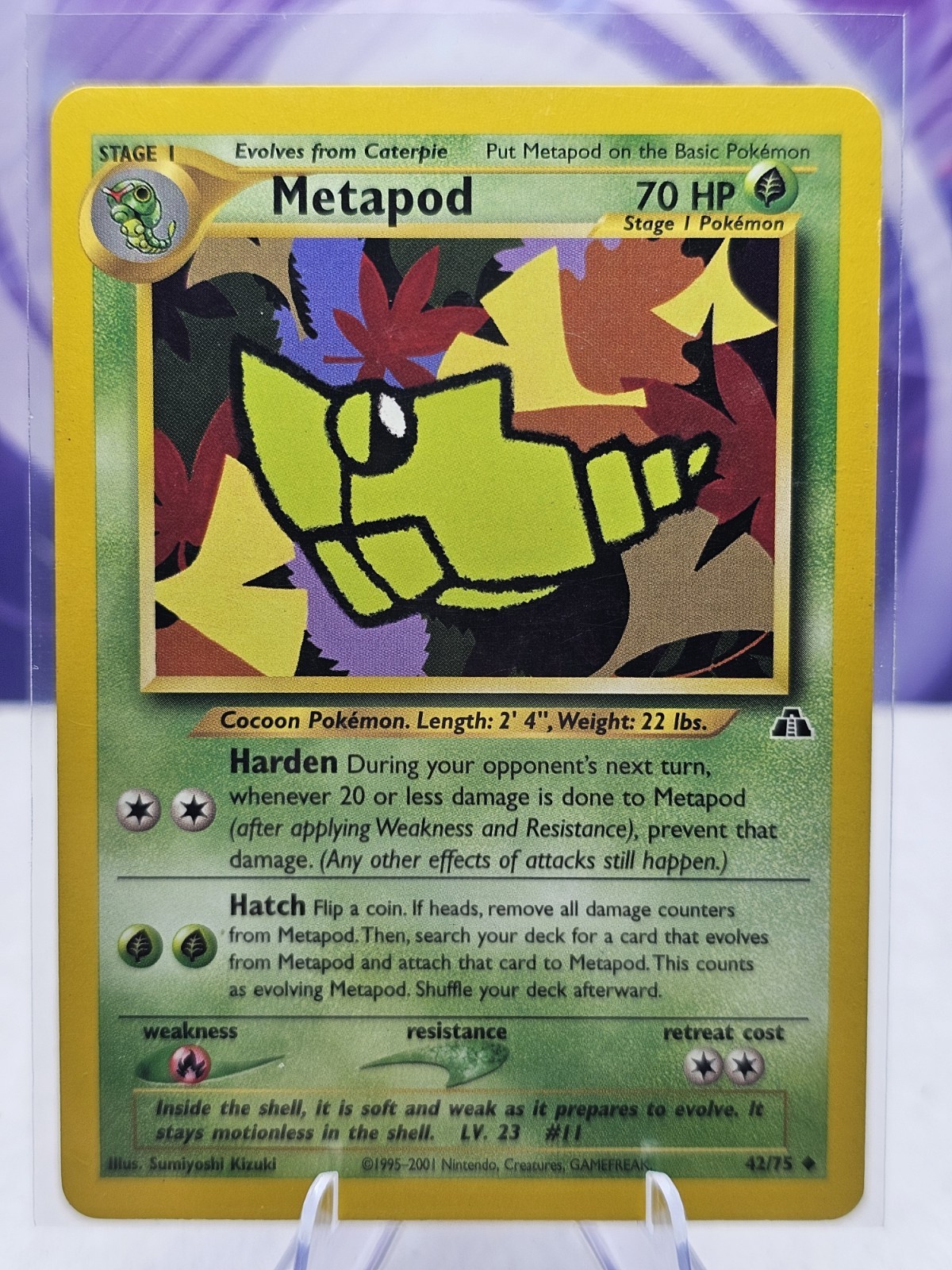 Metapod 42/75 Pokemon Card Neo Discovery MP