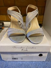 Ladies Shoes Paradox London Pink Marine size 6.5 Silver Glitter