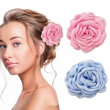 Flower Hair Clips Large Rose Hair Claw Clips for Women Girls Pink Blue Flower...