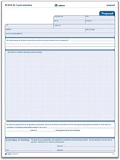 Adams Proposal Unit Form, 3 Part, Carbonless, 8.5 x 11.44 x inches 