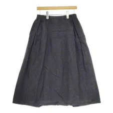 vie evam eva Side tuck sarrouel pants V201T903 Linen  black 5-0409M∞