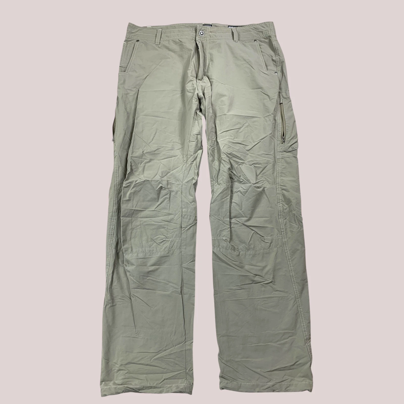 KÜHL Renegade Cargo Pant Mens 38x32 Sagebrush Duralux Stretch Articulated