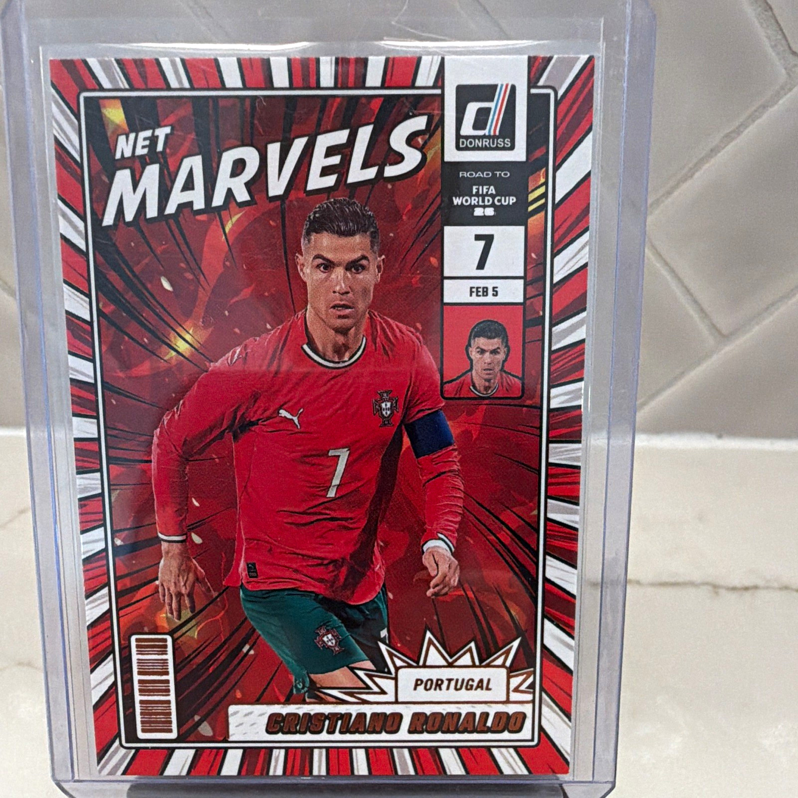 Panini 2025-26 Donruss Road to FIFA WC Net Marvels Cristiano Ronaldo #2 Red