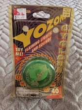 Yozone Vintage 1999 Green Yoyo Cyclone Force Flashing Lights Sound Unopened