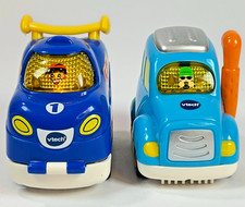 Lot of 2 VTech Go Go Smart Wheels Toby Tanker Truck  Roger Race Car Toys