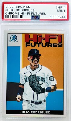 2022 Bowman Chrome Julio Rodriguez Rookie Ref Hi-FI #4 PSA 9   RC Prospect