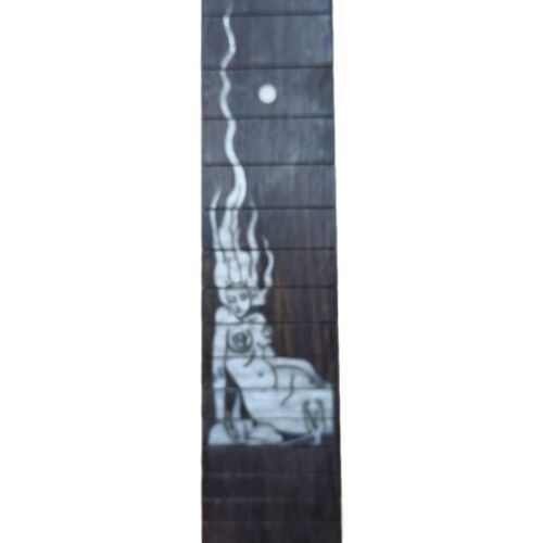 25.5" Scale Rosewood 42mm Unfinished Guitar Fretboard MOP Mermaid 24 Fret - Picture 3 of 5