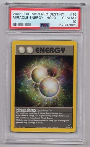 MIRACLE ENERGY POKEMON NEO DESTINY PSA #67307089 GRADED GEM MINT 10 SWIRL 2000 - Picture 1 of 2