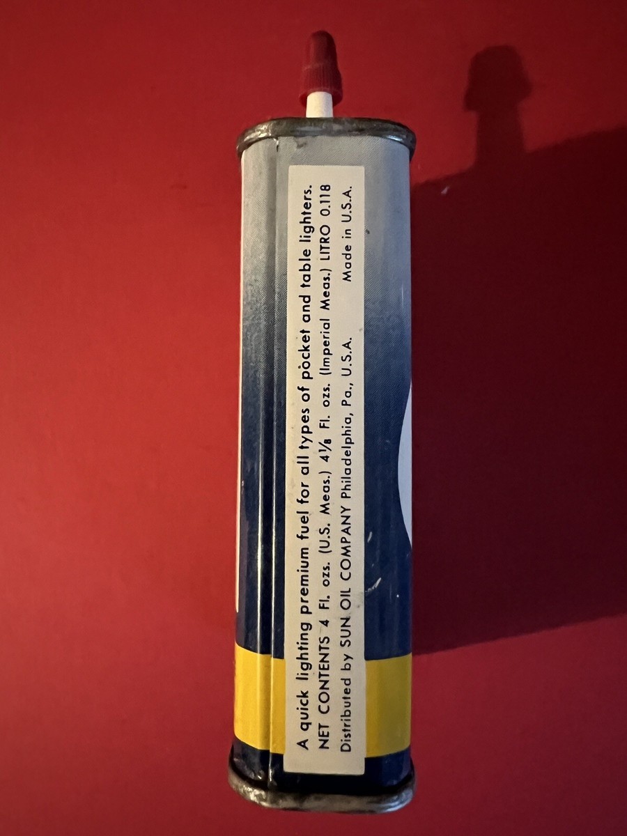 1950's Rarer Version Sunoco Lighter Fluid CanSun Oil Company