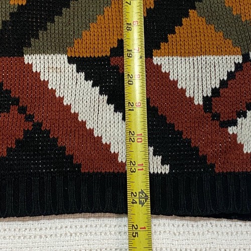Clifton Place Vtg Sweater XL Unisex Geometirc Fall Colors Roomy Sleeves Rusty - Picture 3 of 12