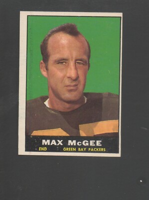 1961 Topps Football Card #42 Max McGee-Green Bay Packers Ex Mint Card