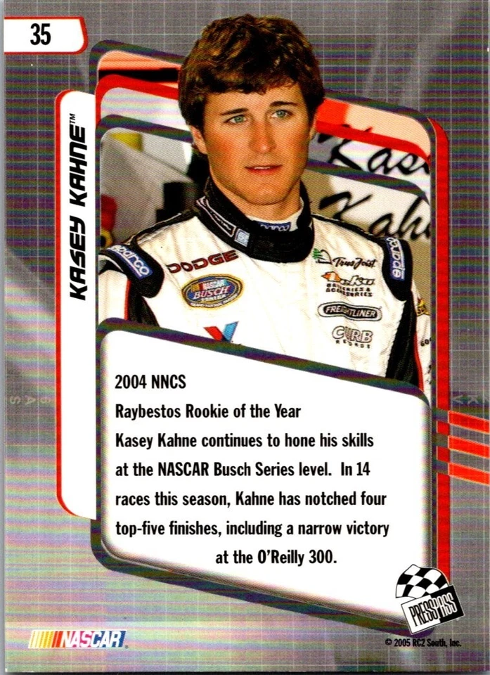 2005 Press Pass Optima #35 Kasey Kahne BGN - Image 2 of 2
