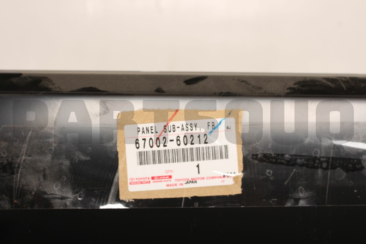 6700260212 Genuine Toyota PANEL SUB-ASSY, FRONT DOOR, LH 67002