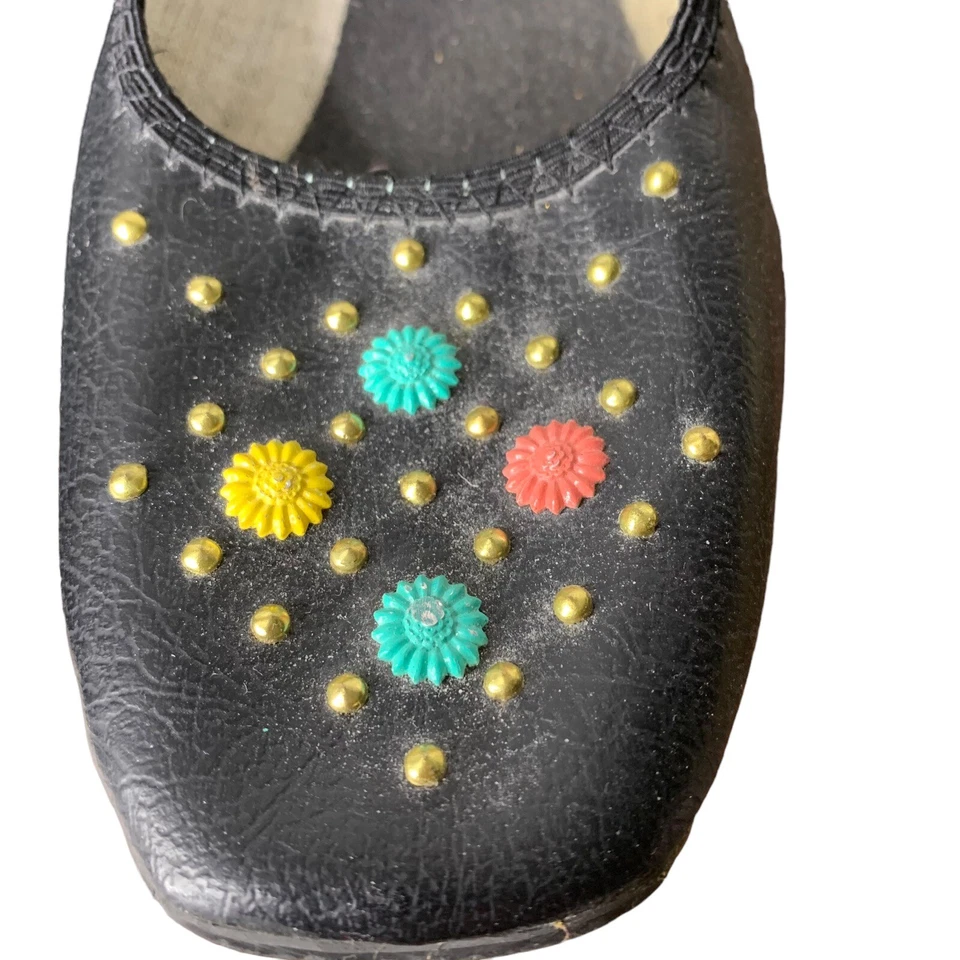 Zapatos Etell Zapatillas Planas Mujer 8 Tachuelas Negras De Colección Sin Cordones Foto 2 de 4