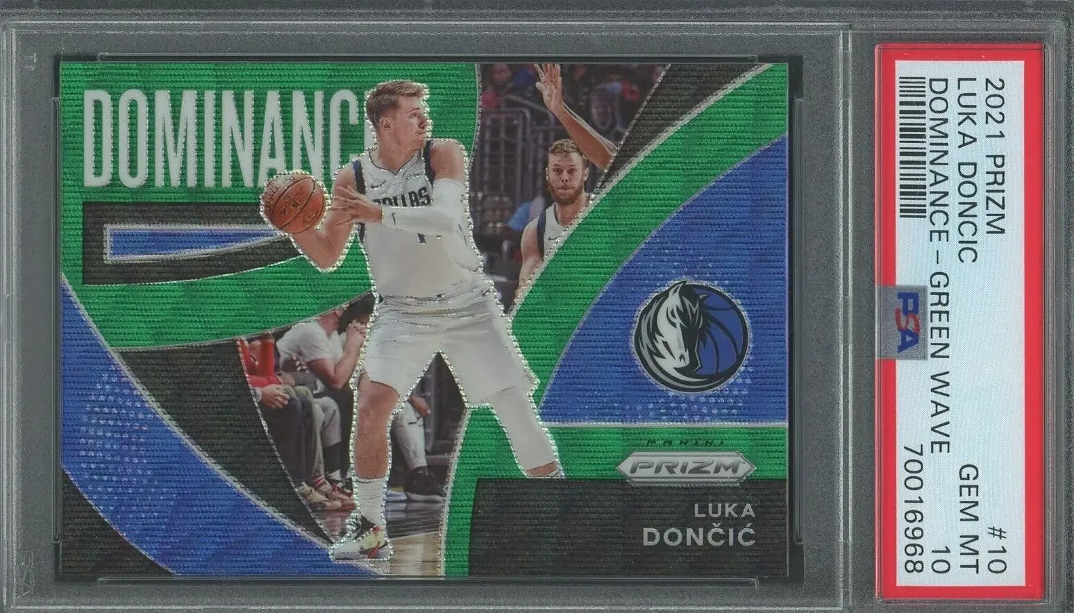 Luka Doncic 2021 Panini Prizm "Dominance - Green Wave Prizm" - PSA 10 - GEM MINT