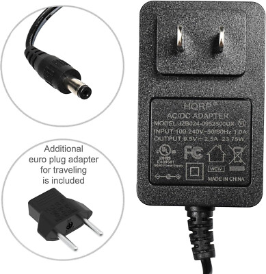 Alimentatore HQRP 9.5V 2.5A Per Tastiere Casio CTK-240, CTK-1100, CTK-2200, CTK-3200, CTK-4200