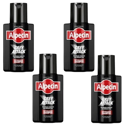 4x 200ml Alpecin GREY ATTACK Coffein & Color Shampoo 200 ml