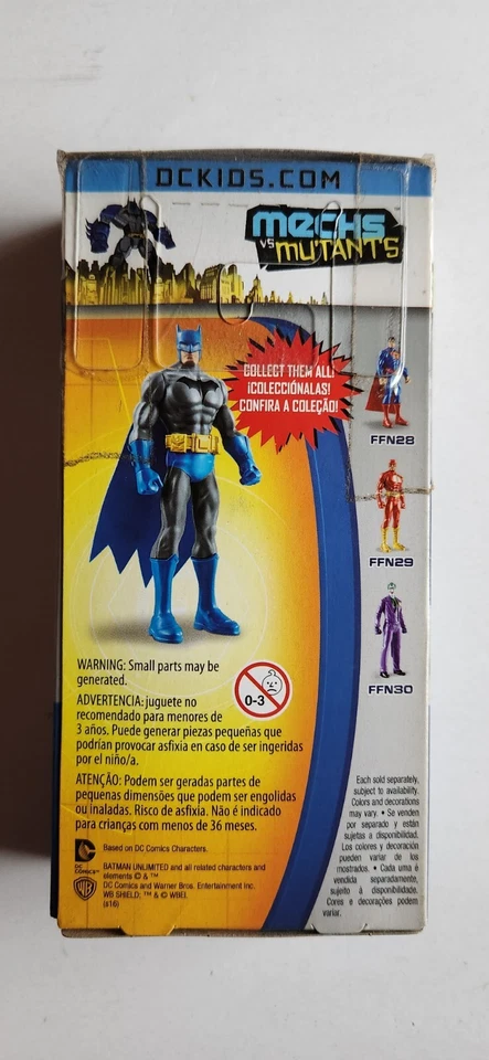 Фигурка Mechs vs Mutants Batman синий серый костюм (2016) 6 дюймов Mattel DC FFN27 - Изображение 4 из 4