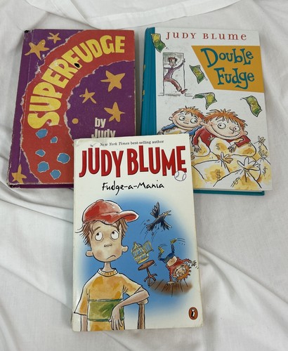 Judy Blume 3 Book Lot - SuperFudge & Double Fudge & Fudge-a-Mania - Picture 1 of 16