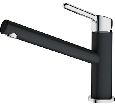 FRANKE Armatur ORBIT in CHROM-ONYX mit Festauslauf / Küchenarmatur / Einhebel...