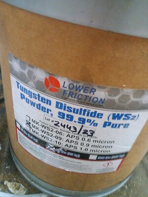1/2  lb Tungsten Disulfide  WS2 ,  0.9 micron. 99.9% pure