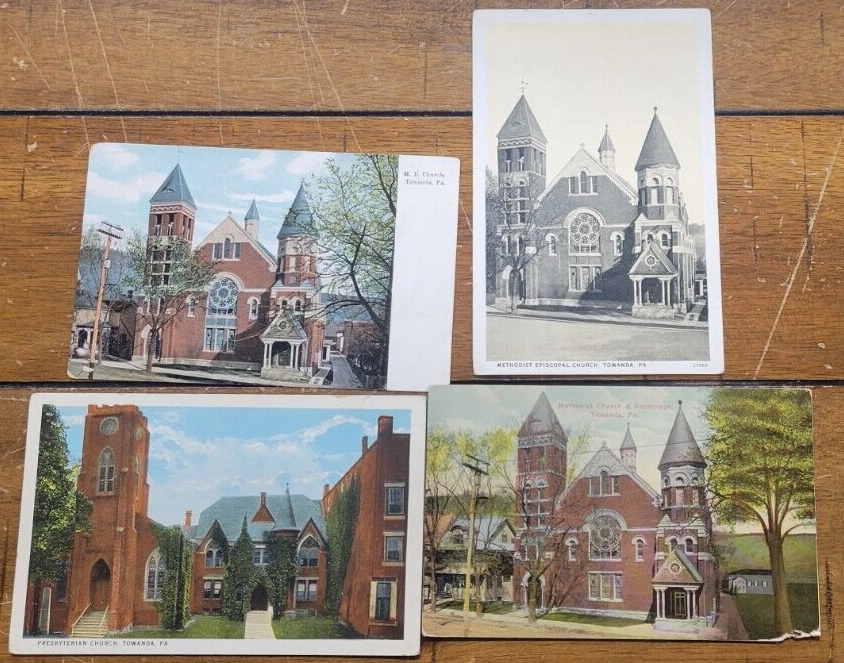 Towanda PA Churches Antique and Vintage Postcards Lot of 4 eBay
