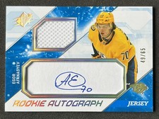 23-24 Upper Deck SPX Egor Afanasyev Rookie Auto Jersey Spectrum Blue /65 SP #EA