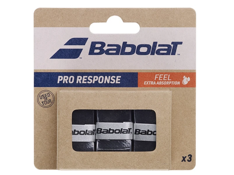 Babolat Pro Response Overgrip 3pcs Tennis Badminton Squash Racket Grip NWT