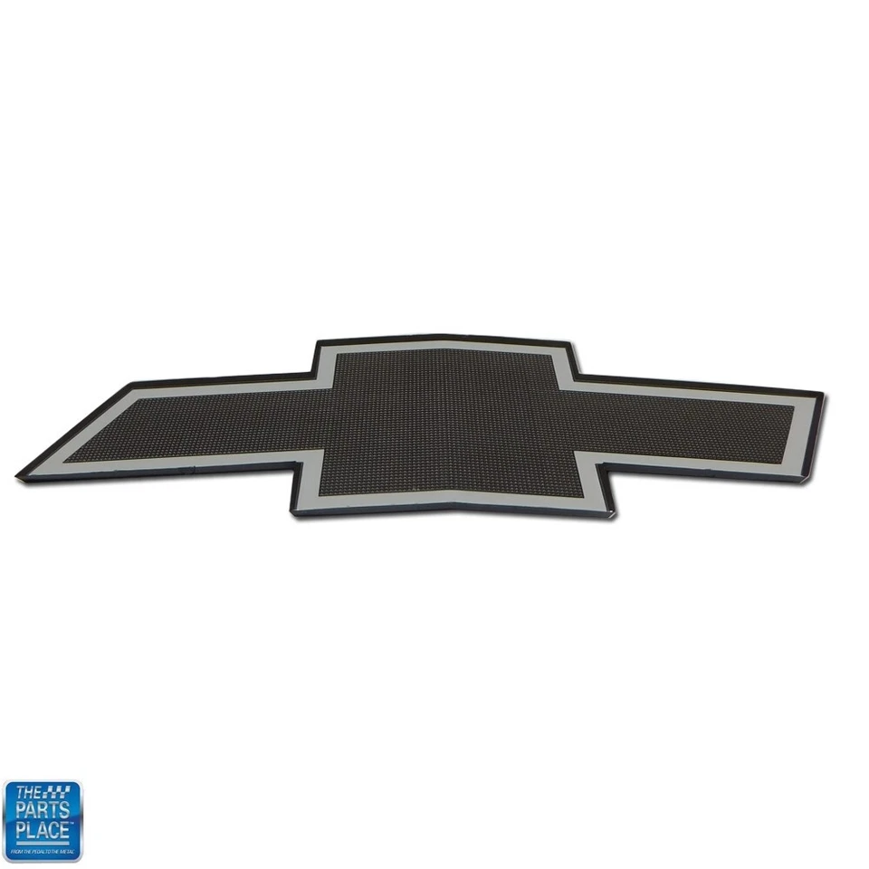 Camión GM 80-89 Chevrolet 8" pajarita parrilla emblema negro con plata - GM 14075428 Foto 3 de 4