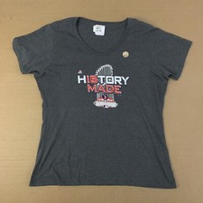 Majestic Womens XL Boston Red Sox Gray 2018 World Series Champions T-Shirt