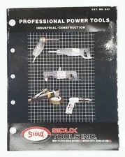 Sioux Tools Inc. Professional Power Tools Catalog #841 Industrial Construction