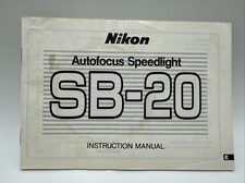 Nikon Autofocus Speedlight SB-20 Camera Flash Instruction Manual