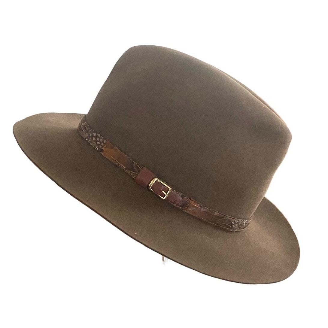 帽子 Stetson Felt Fedora Brown 58cm Soft-Felt-Fedora-Hat-by-