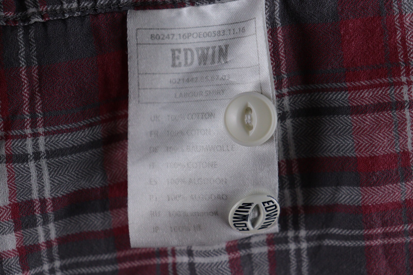 EDWIN Labour Multicolor Check Palid Button Down L… - image 13