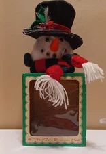 Fiber Optic 6” Color Changing Holiday Style Christmas Snowman Head
