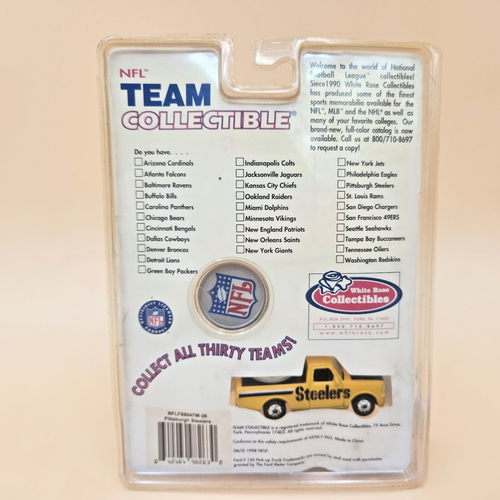 White Rose Collectibles NFL Team Collectible Pittsburgh Steelers Ford F150 Truck - Picture 2 of 2