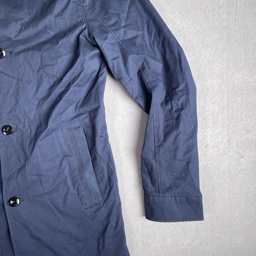 Tom Tailor Long Trench Over Coat Women Medium Blue Winter Jacket - Picture 5 of 11