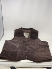 Cripple Creek Brown Suede Leather Vest Men  s Medium Western Wear