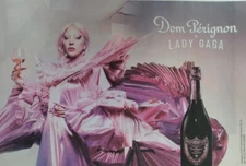 2022 Dom Perignon Champagne Print Ad NYC Lady Gaga 2 Page advertisement Frame It
