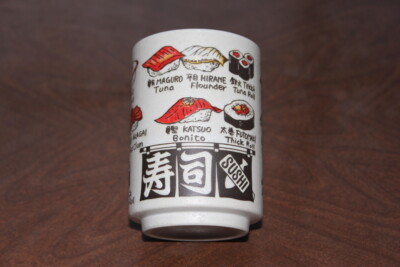 Sun art Yunomi Japanese tea cup 3245-3 Picture book Sushi