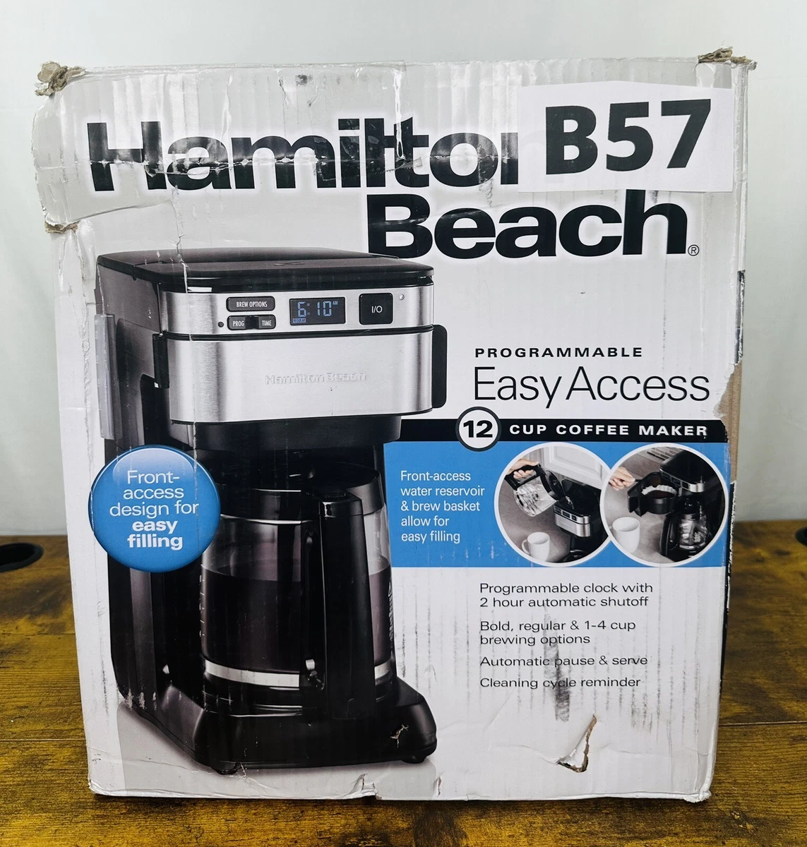 Hamilton Beach 46310 Programmable Coffee Maker 12 Cups Black