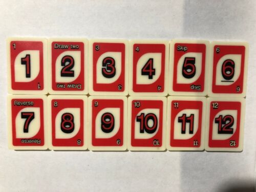 Mattel 1993 Uno Rummy- Up Game Replacement Parts/Pieces -Great for Crafts too - Picture 3 of 6
