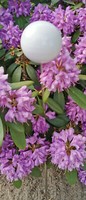 Rosenkugel 10 Cm Edelstahl Weiß Matt Mit Stab 80 Cm Gartenstecker Beetstecker