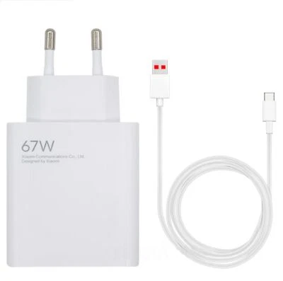 XIAOMI CARICABATTERIE CASA RICAMBIO ORIGINALE MDY-12-EH 67W CAVO USB-C 78DF99A