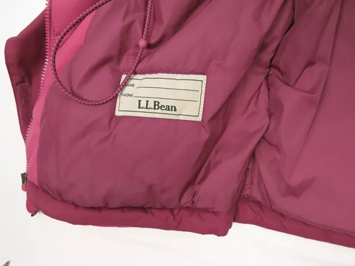 LL Bean Insulated Primaloft Winter Pink Youth Girls Hooded Full Zip Jacket XL 18 - Picture 8 of 11