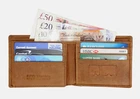 StarHide Mens RFID BLOCKING Wallet Genuine Distressed Hunter Tan Leather Wallets